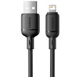 Кабель Baseus Silky Series USB to Lightning (2.4A, 1m) P1037770 - Black: фото 1 из 17