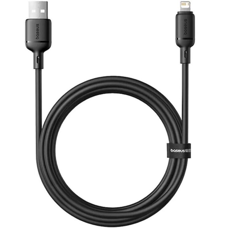 Кабель Baseus Silky Series USB to Lightning (2.4A, 1m) P1037770 - Black: фото 3 из 17