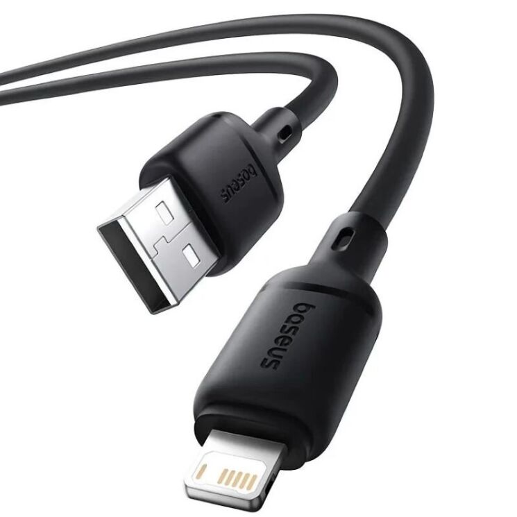 Кабель Baseus Silky Series USB to Lightning (2.4A, 1m) P1037770 - Black: фото 2 из 17