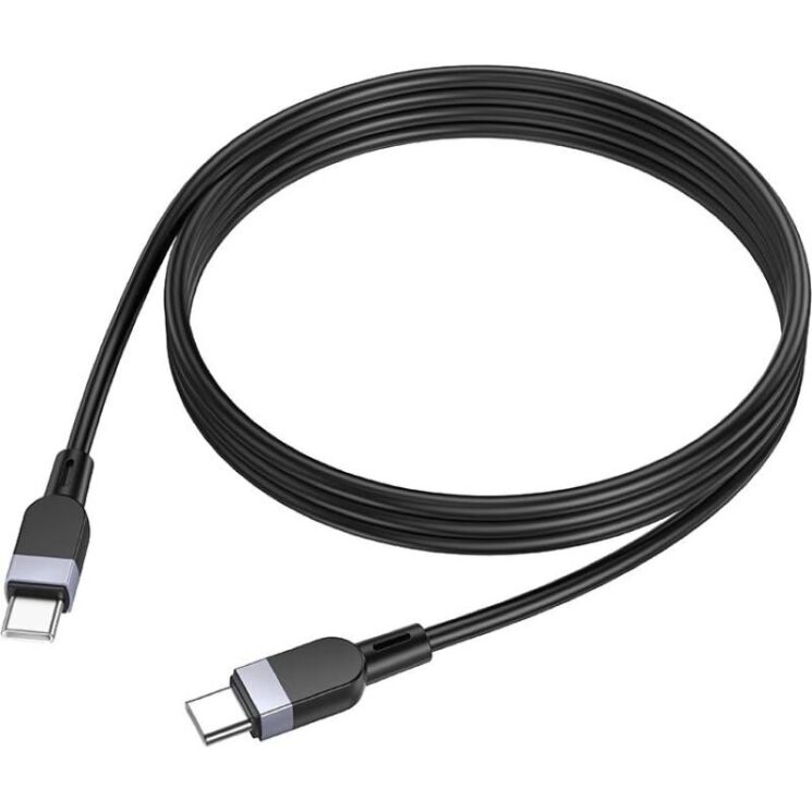 Кабель Hoco X109 Type-C to Type-C (60W, 3A, 1m) - Black: фото 3 з 6