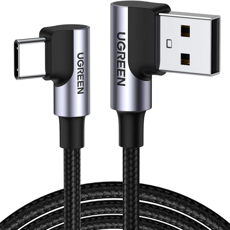 Кабель UGREEN US176 USB to Type-C (3A, 1m) - Black: фото 1 з 8