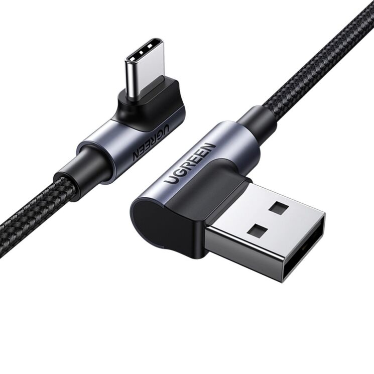 Кабель UGREEN US176 USB to Type-C (3A, 1m) - Black: фото 2 з 8