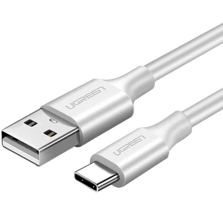 Кабель UGREEN US287 USB to Type-C (3A, 0.5m) 60120 - White: фото 1 из 12