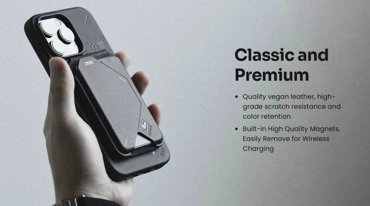 Кардхолдер AULUMU G02 Magnetic Flip Wallet & Stand - Black (982451B) Кардхолдер AULUMU G02 Magnetic Flip Wallet & Stand - Black: фото 13 из 15
