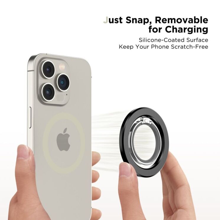 Кольцо-держатель для смартфона Tech-Protect MMR300 Magnetic - Rose Gold: фото 3 из 3