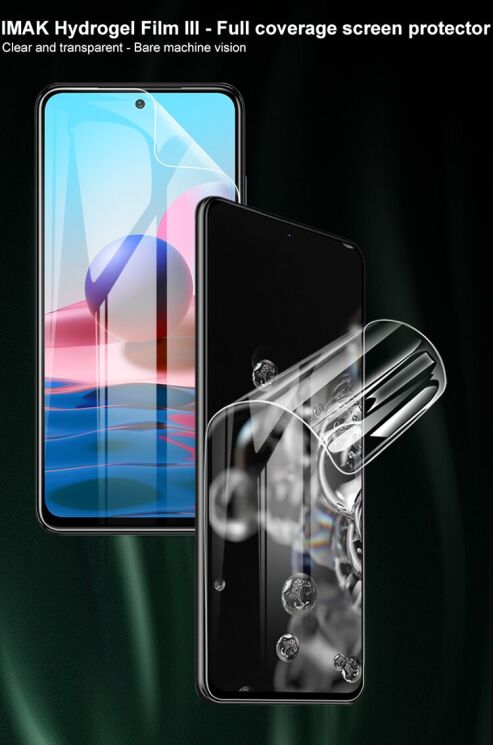 Комплект захисних плівок IMAK Full Coverage Hydrogel Film для Xiaomi Redmi Note 10 5G / Poco M3 Pro: фото 12 з 19