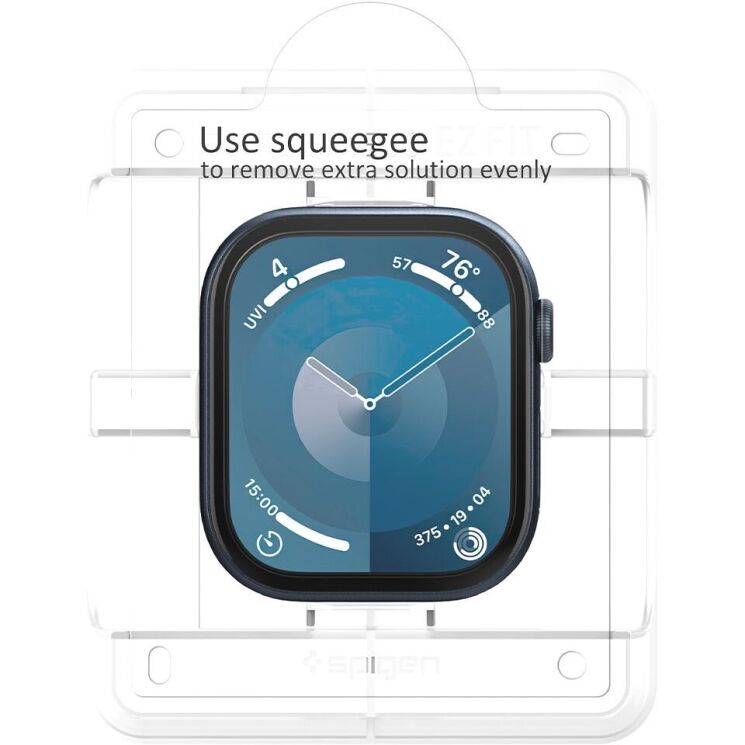Комплект защитных пленок Spigen (SGP) EliteShield EZ Fit для Apple Watch 10 42 mm - Clear: фото 5 из 13
