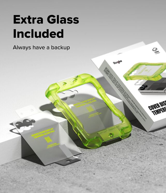 Комплект защитных стекол (2шт) Ringke Cover Display Tempered Glass Pro для Samsung Galaxy Flip 8 (8800328819412) (423542) Комплект защитных стекол (2шт) Ringke Cover Display Tempered Glass Pro для Samsung Galaxy Flip 8 (8800328819412): фото 7 из 20