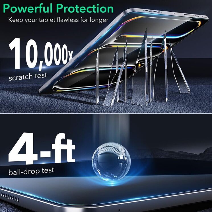Комплект захисних стекол ESR Armorite Screen Protector для Apple iPad Pro 11 (2024): фото 5 з 9