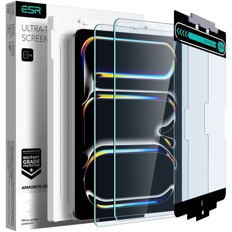 Комплект захисних стекол ESR Armorite Screen Protector для Apple iPad Pro 11 (2024): фото 1 з 9