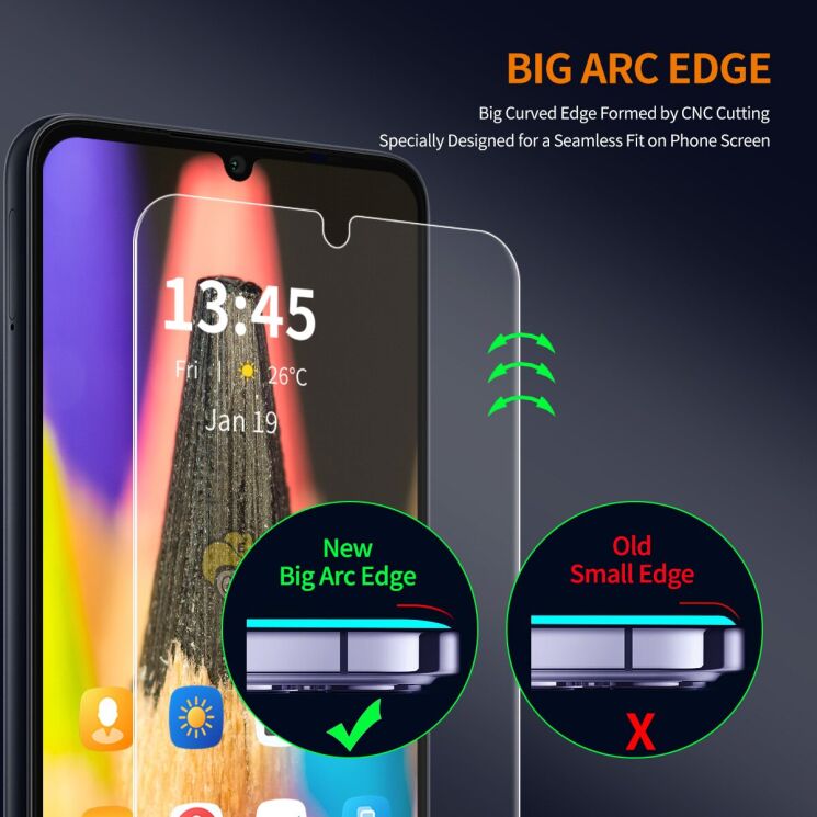 Комплект защитных стекол HAT PRINCE 0.26mm Set для Samsung Galaxy A27 (A276): фото 4 из 6