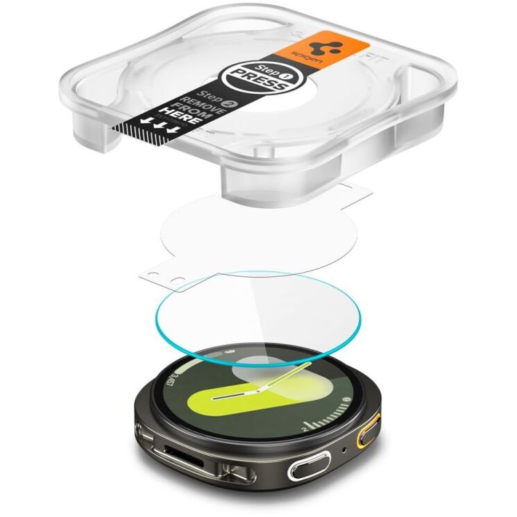 Комплект захисних стекол Spigen (SGP) Glas.tR EZ Fit для Samsung Galaxy Watch 8 (40mm) AGL09874 - Clear: фото 4 з 11