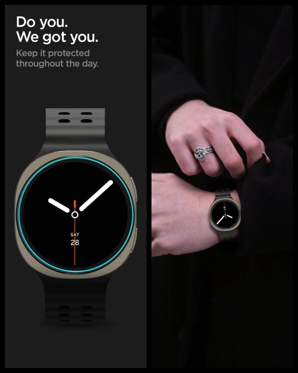 Комплект захисних стекол Spigen (SGP) Glas.tR EZ Fit для Samsung Galaxy Watch 8 (40mm) AGL09874 - Clear: фото 11 з 11