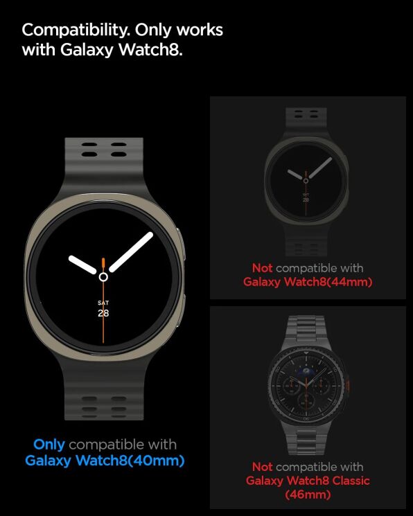 Комплект захисних стекол Spigen (SGP) Glas.tR EZ Fit для Samsung Galaxy Watch 8 (40mm) AGL09874 - Clear: фото 6 з 11