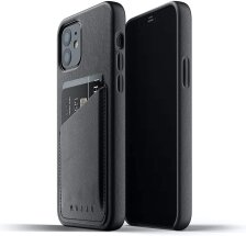 Кожаный чехол MUJJO Full Leather Wallet для Apple iPhone 12 mini - Black: фото 1 из 9