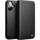 Кожаный чехол QIALINO Wallet Case для Apple iPhone 16 - Black (360739B). Фото 1 из 11