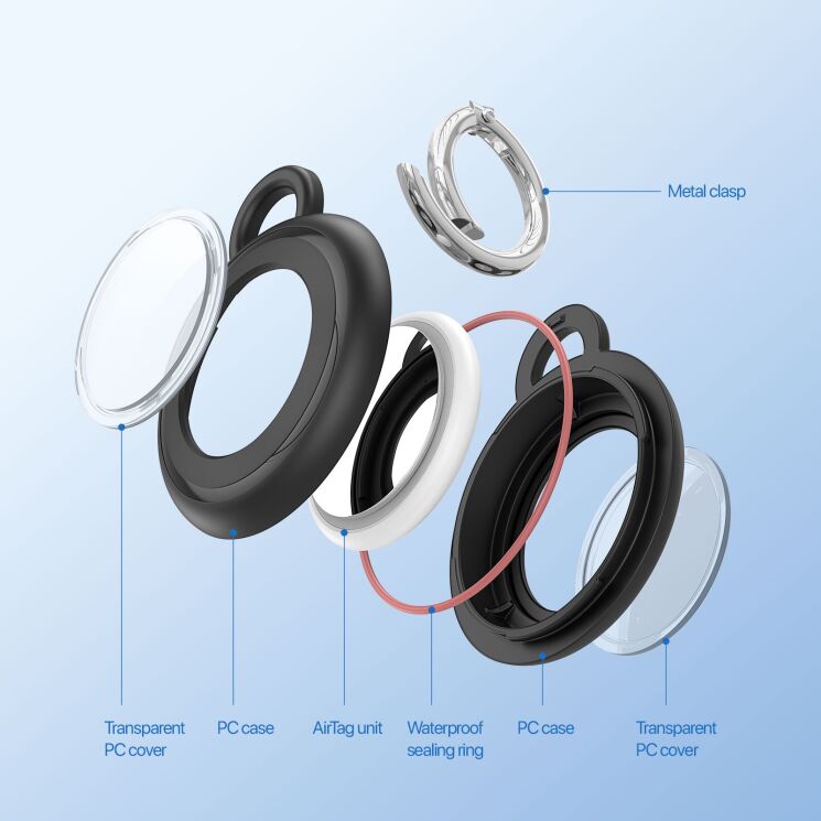 Набор влагозащитных чехлов DUX DUCIS SafeTag Kit для Apple AirTags - Multicolor: фото 6 из 11