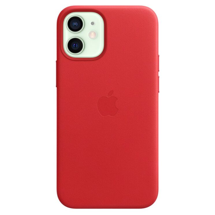 Оригинальный чехол MagSafe Leather Case для Apple iPhone 12 mini (MHK73ZE/A) - Red: фото 2 из 7