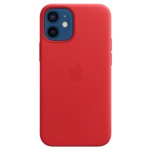 Оригінальний чохол MagSafe Leather Case для Apple iPhone 12 mini (MHK73ZE/A) - (PRODUCT) RED: фото 1 з 7
