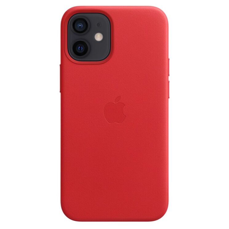 Оригінальний чохол MagSafe Leather Case для Apple iPhone 12 mini (MHK73ZE/A) - (PRODUCT) RED: фото 5 з 7