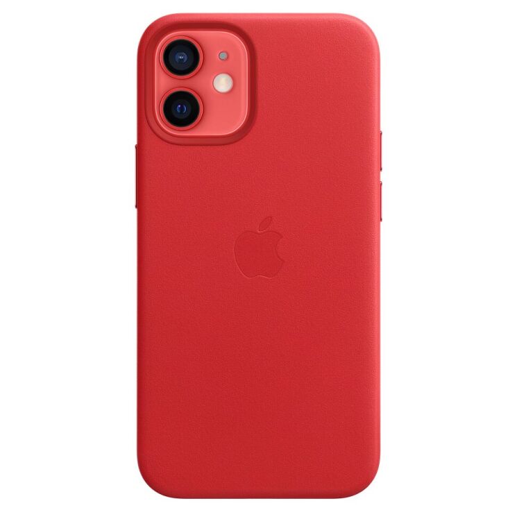 Оригинальный чехол MagSafe Leather Case для Apple iPhone 12 mini (MHK73ZE/A) - Red: фото 3 из 7