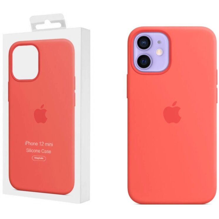 Оригинальный чехол MagSafe Silicone Case для Apple iPhone 12 Mini (MHKP3) - Pink Citrus: фото 7 из 7