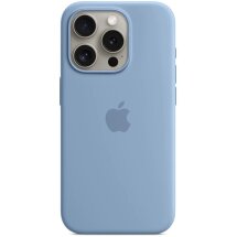 Оригинальный чехол Silicone Case with MagSafe для Apple iPhone 15 Pro (MT1L3) - Winter Blue: фото 1 из 5