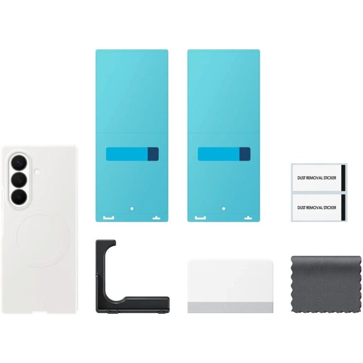 Оригінальний чохол Silicone Magnet Case для Samsung Galaxy Fold 8 Ultra (EF-EF976CWEGUA) - White: фото 5 з 5