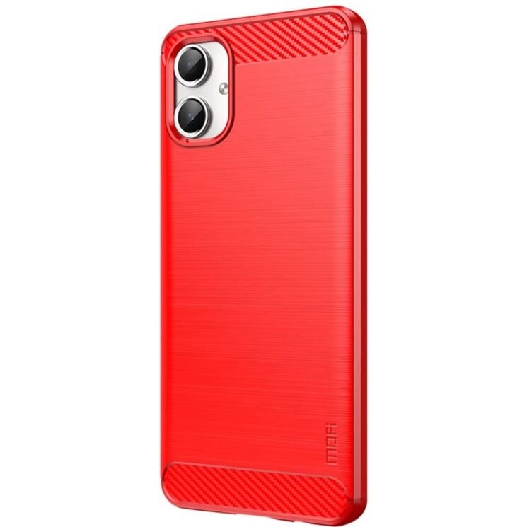 Силиконовый (TPU) чехол MOFI Carbon Fiber для Samsung Galaxy A06 (A065) - Red: фото 2 из 10