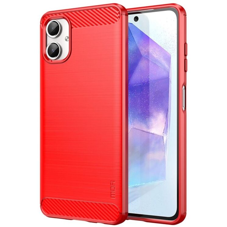 Силиконовый (TPU) чехол MOFI Carbon Fiber для Samsung Galaxy A06 (A065) - Red: фото 1 из 10