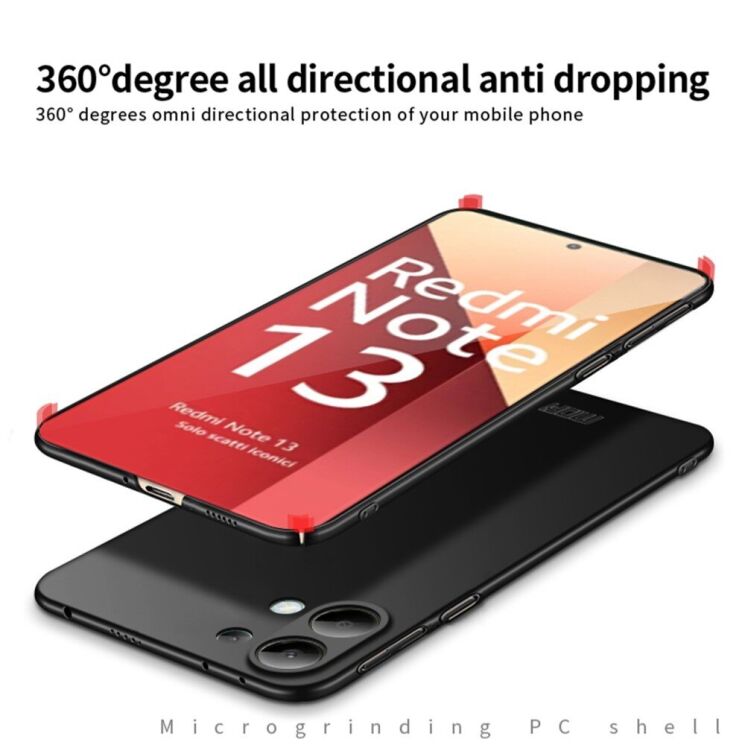 Пластиковый чехол MOFI Slim Shield для Xiaomi Redmi Note 13 Pro 4G / Poco M6 Pro - Black: фото 6 из 9