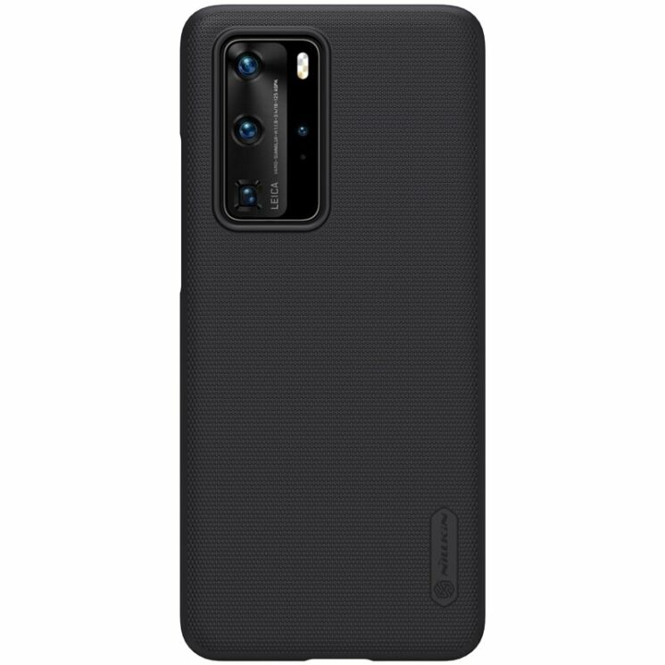Пластиковый чехол NILLKIN Frosted Shield для Huawei P40 Pro - Black: фото 1 из 18
