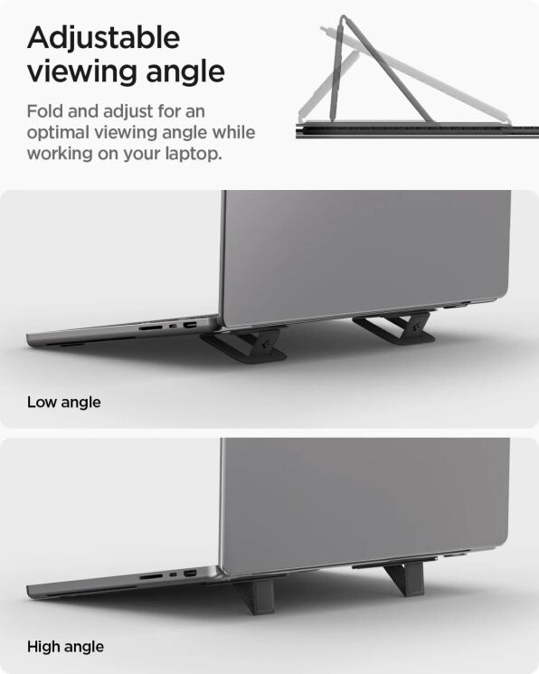Підставка для ноутбуку Spigen Slim Fold Laptop Stand LD201-S2 (AMP10402) - Black: фото 18 з 21