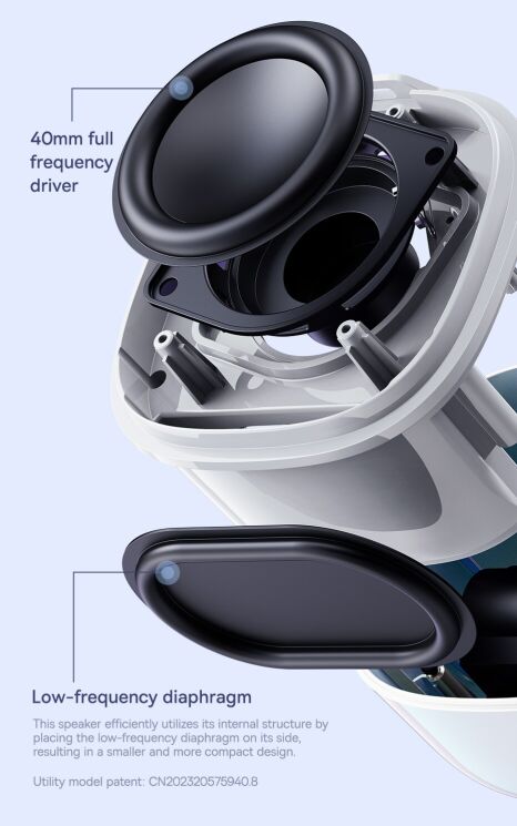 Портативна акустика Baseus AeQur V2 (A20050500211-00) - White: фото 12 з 22