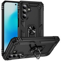 Противоударный чехол с подставкой Deexe Armor Case для Samsung Galaxy A27 (A276) - Black: фото 1 из 7
