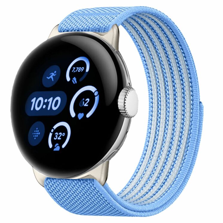 Ремешок Deexe Active Band для Google Pixel Watch 5 / 4 / 3 / 2 / 1 (41mm) - Light Blue: фото 2 из 4