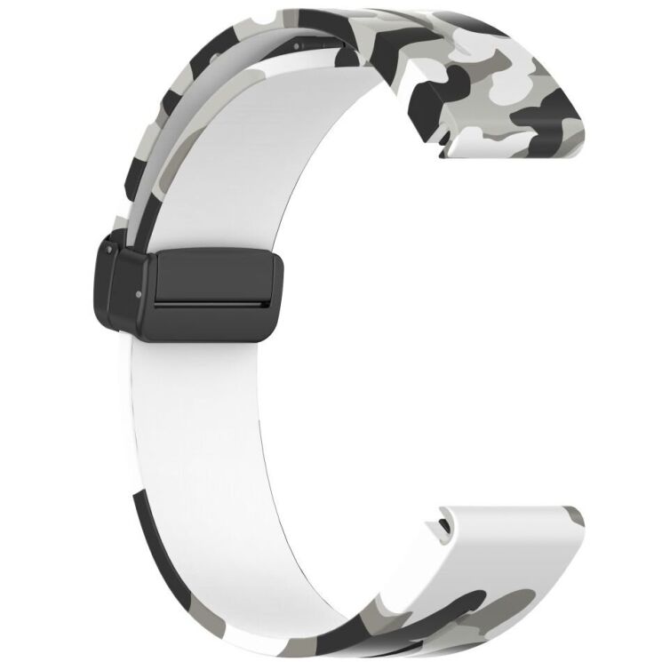 Ремешок Deexe Camo Silicone для часов с шириной крепления 22мм - White: фото 4 из 10
