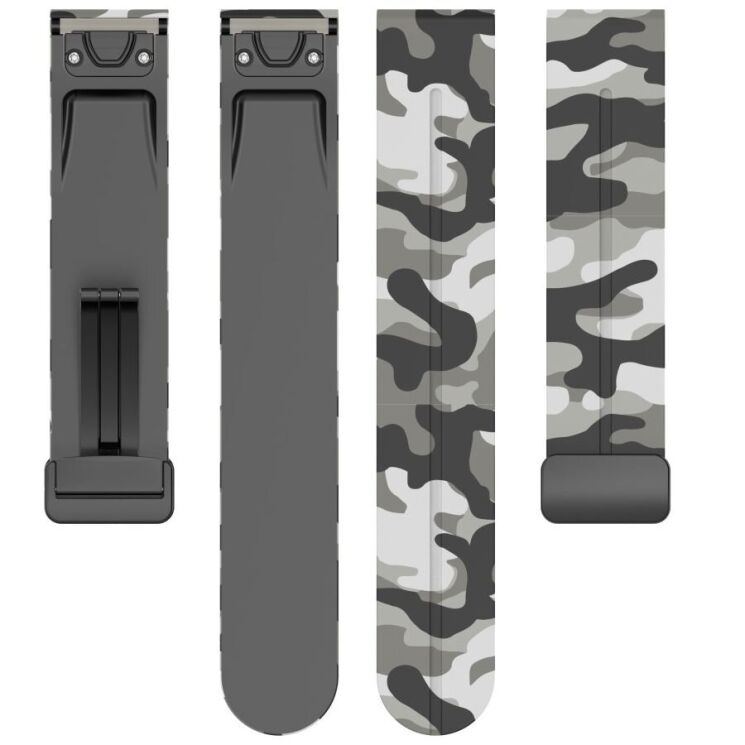 Ремешок Deexe Camo Silicone для часов с шириной крепления 22мм - White: фото 5 из 10