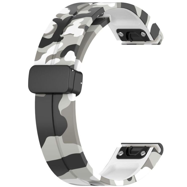 Ремешок Deexe Camo Silicone для часов с шириной крепления 22мм - White: фото 3 из 10
