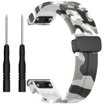 Ремешок Deexe Camo Silicone для часов с шириной крепления 22мм - White: фото 1 из 10