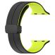 Ремінець Deexe Color Soft Line для Apple Watch 46 / 45 / 44 / SE 44 / 42 (Series 1-3) / Ultra / Ultra 2 / Ultra 3 - Black / Green (251886BG). Фото 2 з 7