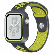Ремешок Deexe Dot Color для Apple Watch 42 (Series 10) / 41 / 40 / SE 40 / 38 - Black / Yellow: фото 1 из 6