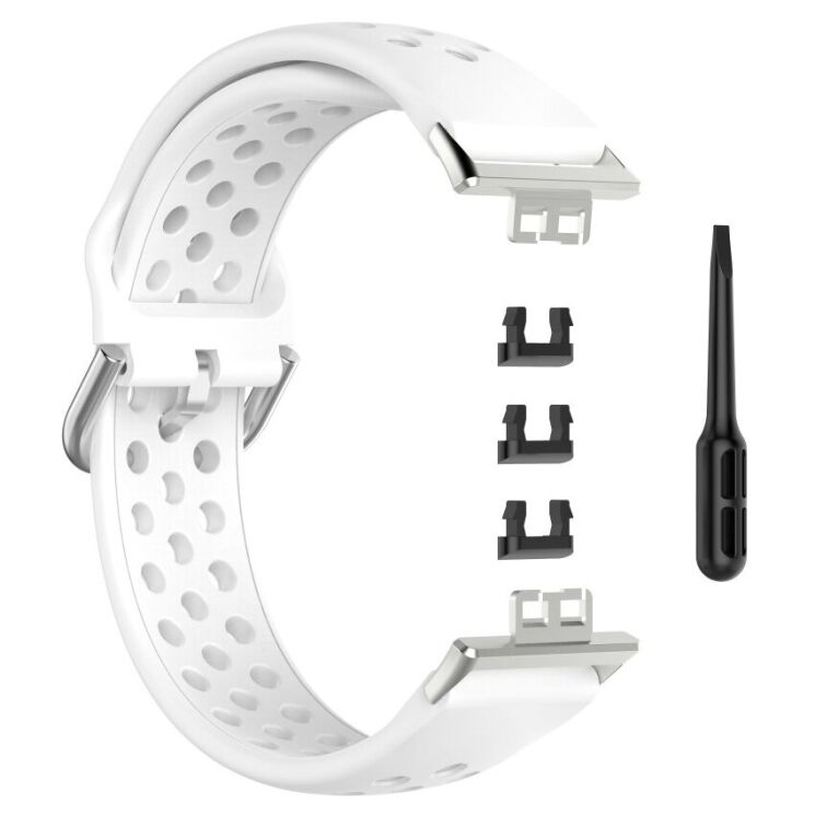 Ремешок Deexe Dot Style для Huawei Watch Fit - White: фото 4 из 5