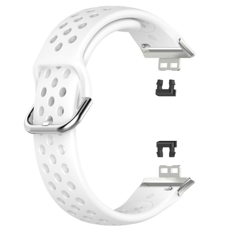 Ремешок Deexe Dot Style для Huawei Watch Fit - White: фото 2 из 5