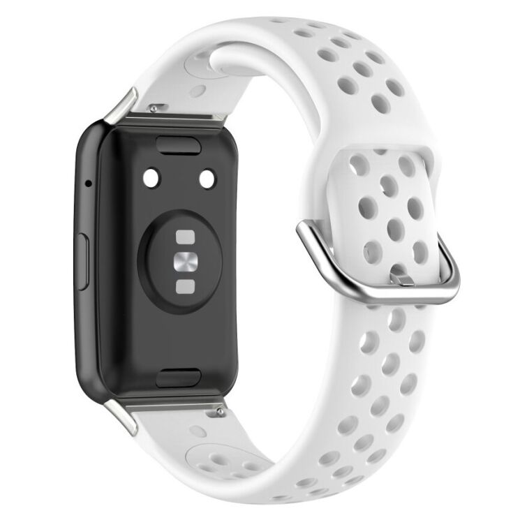 Ремешок Deexe Dot Style для Huawei Watch Fit - White: фото 3 из 5