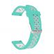 Ремешок Deexe Dual Color для Samsung Galaxy Watch 42mm / Watch 3 41mm - Cyan/White (116903CW). Фото 3 из 4