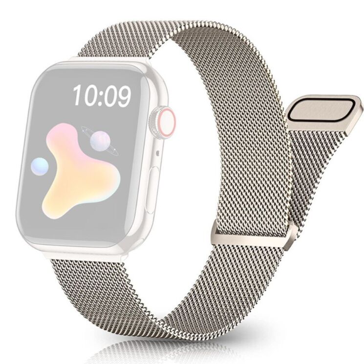 Ремінець Deexe Milanese Loop для Apple Watch 42 (Series 10) / 41 / 40 / SE 40 / 38 - Starlight: фото 1 з 6