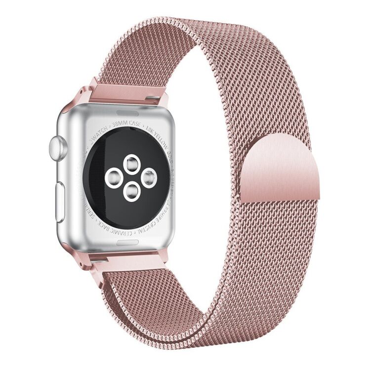 Ремінець Deexe Milanese Stainless Steel для Apple Watch 42 (Series 10) / 41 / 40 / SE 40 / 38 - Rose Gold: фото 2 з 4