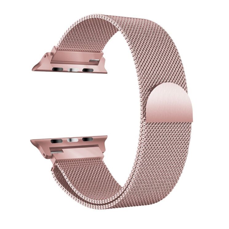 Ремінець Deexe Milanese Stainless Steel для Apple Watch 42 (Series 10) / 41 / 40 / SE 40 / 38 - Rose Gold: фото 3 з 4