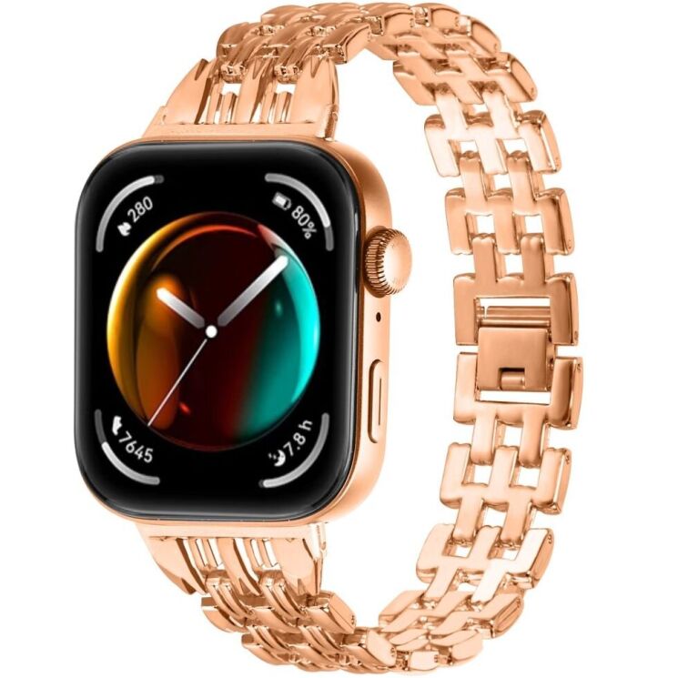 Ремінець Deexe Nona для Huawei Watch Fit 3 - Rose Gold: фото 2 з 7